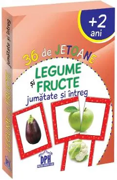 36 de jetoane. Legume si fructe 2 ani+
