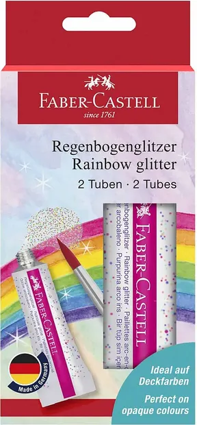 Brocart lichid Faber-Castell - Rainbow, 12 ml, 2 buc