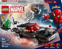 Constructor LEGO Marvel Super Heroes - Spiderman vs. Venom cu o mașină puternică (76309)