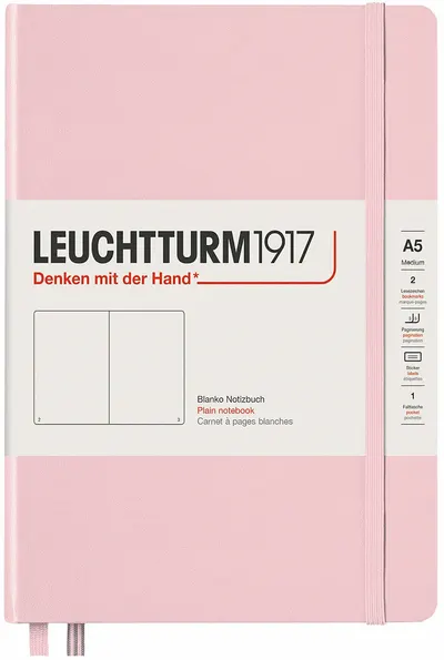 Agenda Leuchtturm1917 Rising Colors - A5, pagini albe, Powder