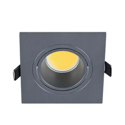 Spot Patrat Plastic cu Led Cob 7w 2700-3000k Gri Inchis