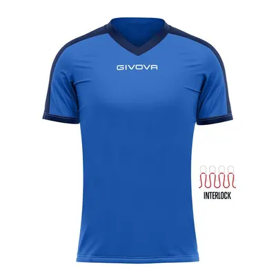 Tricou Givova Revolution, 100% poliester interlock, Albastru/Bleumarin, 3XL