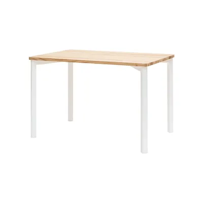 Masă cu picioare rotunjite Ragaba TRIVENTI, 120 x 80 cm, natural-alb
