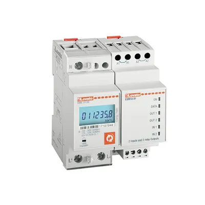 Energy Meter For Load Management, Monofazata, Non Expandable, Digital With Backlight Lcd Display, 63a Direct Connection, 4u, 2 Inputs and 2 Relay Outputs For Load Management, Multi-Measurements, 220...240vac