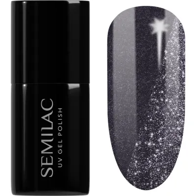 Semilac UV Hybrid Day and Night unghii cu gel folosind UV / lampă cu LED culoare 399 Dark & Spark 7 ml