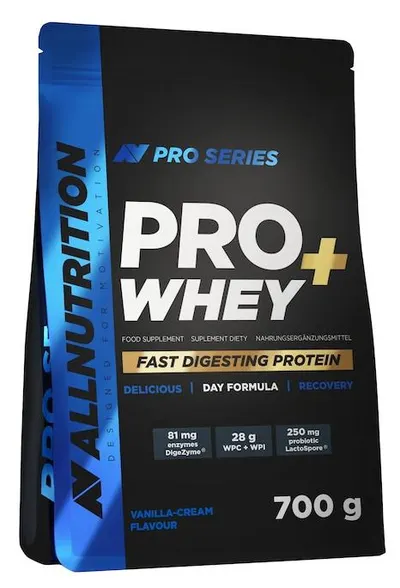 Pro Whey+, cremă de vanilie, 700 g, AllNutrition