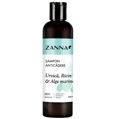 Sampon anticadere cu urzica si ricin & alge marine, 250ml, Zanna