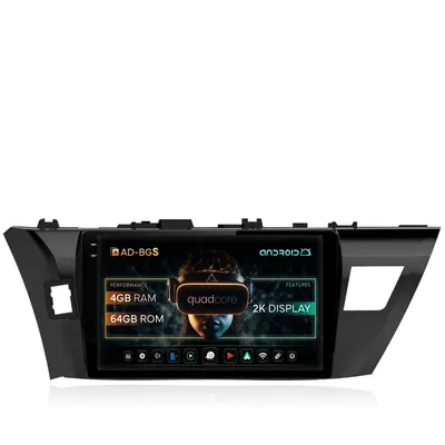Navigatie 2K Toyota Corolla (2012-2016), Android, S-Quadcore 4GB RAM + 64GB ROM, 10.36 Inch - AD-BGS100042K+AD-BGRKIT058