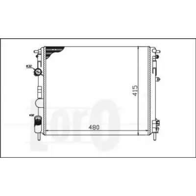 Radiator, racire motor LORO 042-017-0037