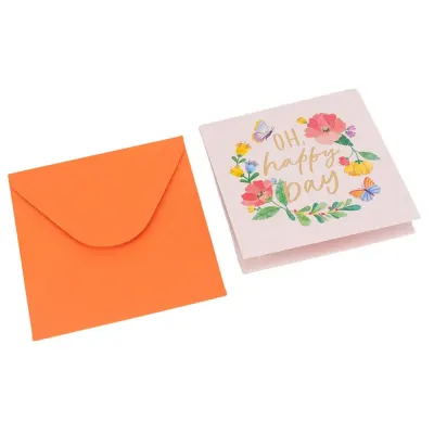 Felicitare 3D model floral - roz 13x13cm - Default Title
