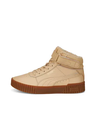 Pantofi sport din piele si piele ecologica Carina 2.0 - Maro camel