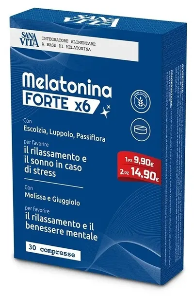 Sanavita Melatonina Forte, 1 mg, 30 comprimate, Paladin Pharma