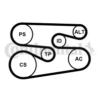 Set curea transmisie cu caneluri CONTINENTAL CTAM 6PK1698K1