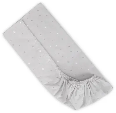 Cearșaf cu elastic pentru coș de cărucior Lorelli - Cer, 90 x 50 cm, gri
