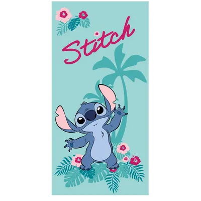 Prosop pentru copii turcoaz din microfibră 70x140 cm Lilo and Stitch "Hawaii" – Jerry Fabrics