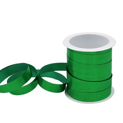 Minirolă rafie verde metalizat 10m x 10mm