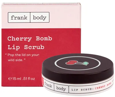 Frank Body Exfoliant pentru buze Cherry Bomb, 15 ml