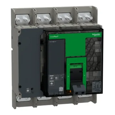 Intreruptor automat, ComPacT NS1000L, 150kA la 415VAC, 4P, fix, cu operare manuala, echipat cu unitate de declansare MicroLogic 2.0, 1000A