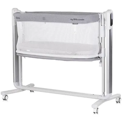 Patut pentru copii Chipolino Ultima Grey cu leganare si laterala culisanta