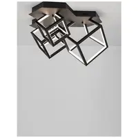 Plafoniera GABBIA Nisipiu Negru Aluminiu & Silicone LED 110 Wat 230 Volt 8250Lm 3000K IP20