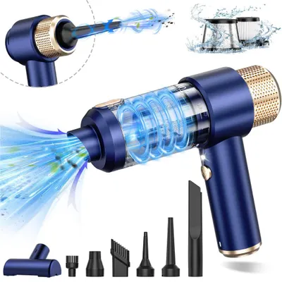 Aspirator Auto Portabil Timebox, 2 in 1, 16000PA, Fara Fir, Albastru - Default Title