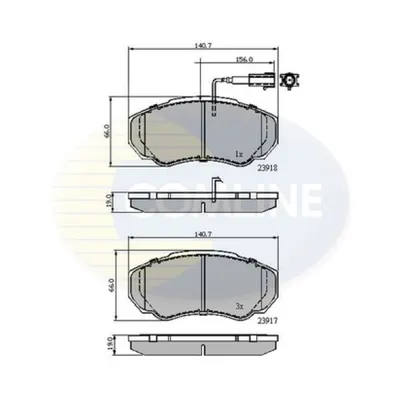 Set placute frana, frana disc COMLINE CBP11040
