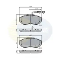 Set placute frana, frana disc COMLINE CBP11040