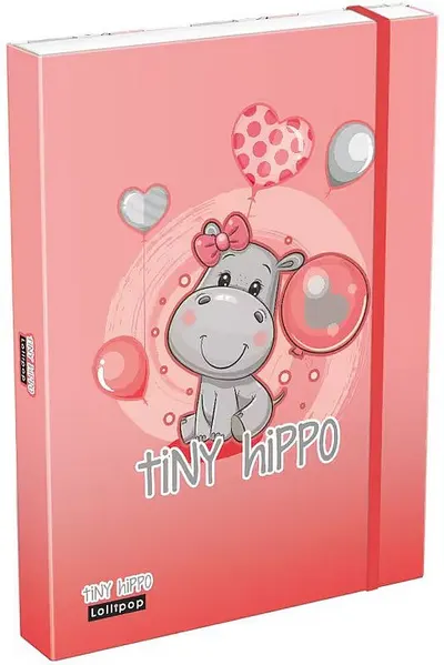 Cutie cu bandă elastică Lizzy Card Lollipop - Thiny Hippo, A4