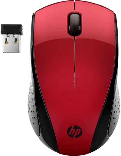 Mouse HP – 220, optic, wireless, roşu
