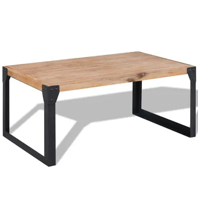 vidaXL Măsuță de cafea din lemn masiv de acacia, 100 x 60 x 45 cm