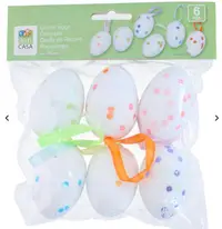 Decorațiune de Paște Arti Casa -Ouă, 6 bucăți, 6 cm, asortiment