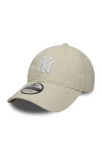 Sapca din amestec de in - pentru baseball - Bej deschis