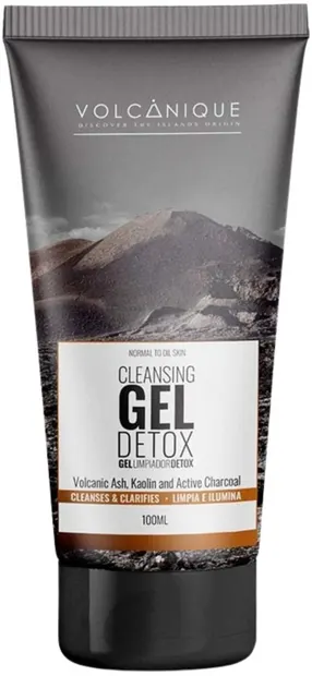 Volcanique Gel de curățare pentru detoxifiere, cu cărbune activ, 100 ml