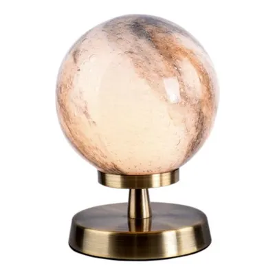 Veioza Esben Touch Table Lamp Antique Brass With Planet Glass