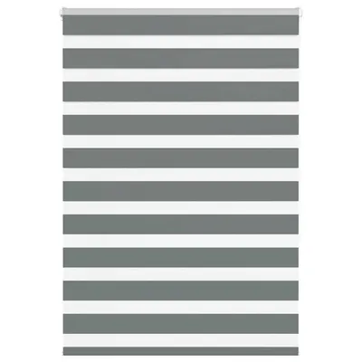 vidaXL Jaluzea tip zebra gri închis lățime țesătură 100,9 cm poliester