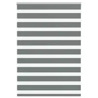 vidaXL Jaluzea tip zebra gri închis lățime țesătură 100,9 cm poliester