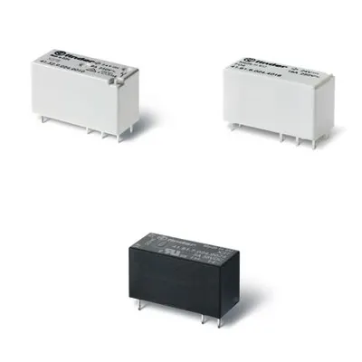 Releu miniaturizat implantabil (PCB) - 1 contact, 12 A, ND (contact normal deschis), 24 V, Protecție la fluxul automat de cositorire (RT II), C.C., AgSnO2, PCB - 3.5 mm intre pinii contactului, Niciuna
