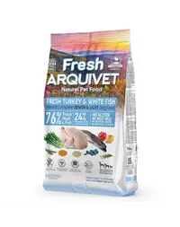 ARQUIVET Fresh Senior Light hrana semiumeda pentru caini seniori 2,5 kg curcan si peste alb