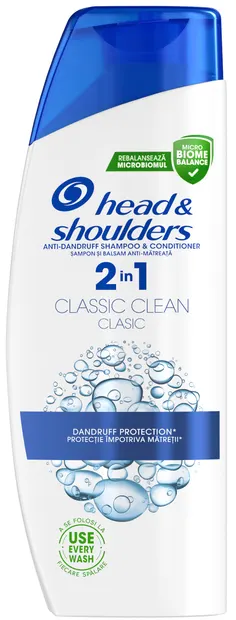 Head & Shoulders Șampon și balsam anti-mătreață 2 în 1 Classic Clean, 500 ml