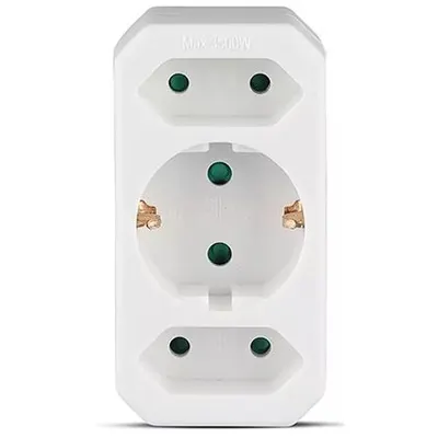 Adaptor 3 prize 1X16A 2x2.5A max 3500W V-TAC SKU-8804
