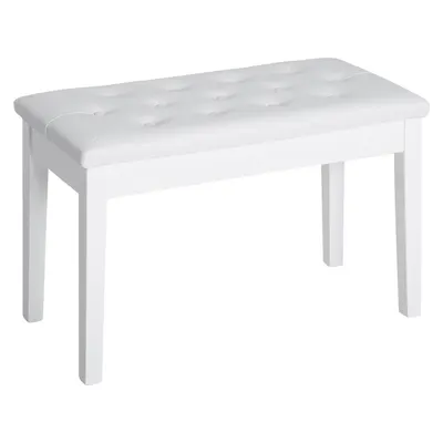 HomCom scaun pian, cu spatiu depozitare, 76x36x50cm, alb | AOSOM RO