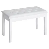 HomCom scaun pian, cu spatiu depozitare, 76x36x50cm, alb | AOSOM RO