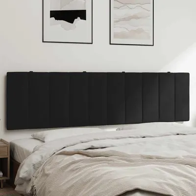 vidaXL Pernă tăblie de pat, Hanko, negru, 180 cm, catifea
