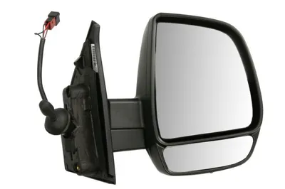 Oglinda laterala dreapta mecanica, convex, grund, cu senzor temperatura, dublu potrivit FIAT DOBLO II; OPEL COMBO D 09.14-12.22