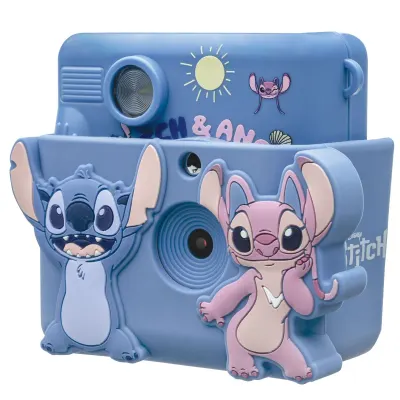 Camera foto instant cu husa din silicon, Lexibook, Starcam, Disney Stitch