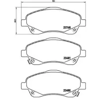 Set placute frana, frana disc BREMBO P 83 046