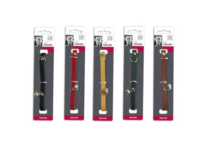 Zgarda pentru pisica, roz, cu sclipici, detasabil, lungime 30 cm