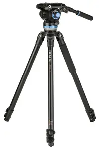 Trepied video Benro - A373F Series 3 AL + S8Pro, 32.5-163.5 cm, negru