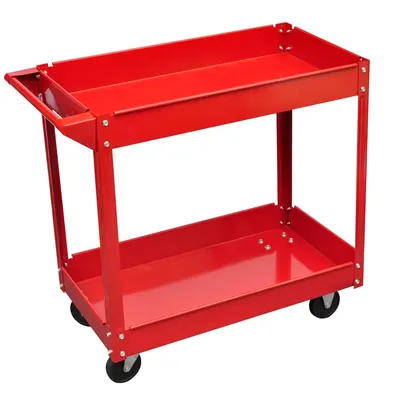 vidaXL Cărucior pentru scule de atelier, 100 kg, roșu