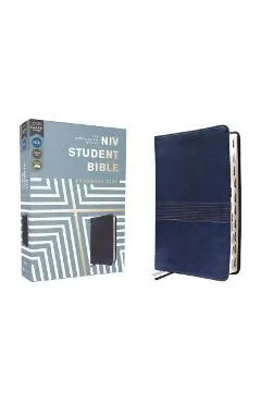 Niv, Student Bible, Personal Size, Leathersoft, Navy, Thumb Indexed, Comfort Print